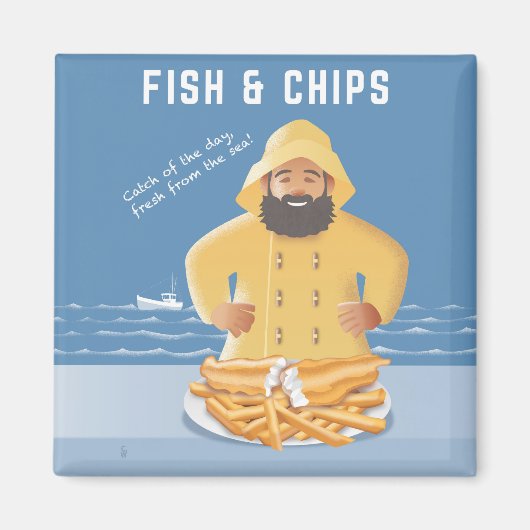 Fish und Chips Magnet (Vorne)