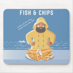 Fish und Chips Mousepad