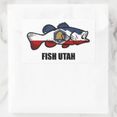 Fish Utah Rechteckiger Aufkleber (Tasche)