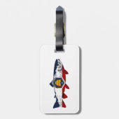 Fish Utah Trout Gepäckanhänger (Rückseite vertikal)