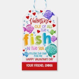 Fish Valentine Favor Tag Geschenkanhänger
