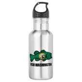 Fish Washington Staat Edelstahlflasche (Vorderseite)
