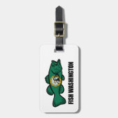 Fish Washington Staat Gepäckanhänger (Vorderseite vertikal)