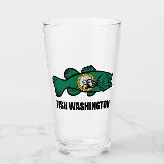 Fish Washington Staat Glas (Vorderseite)