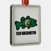 Fish Washington Staat Ornament Aus Metall (Rechts)