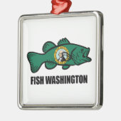 Fish Washington Staat Ornament Aus Metall (Links)
