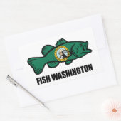 Fish Washington Staat Rechteckiger Aufkleber (Umschlag)