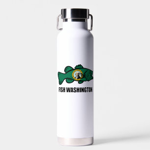 Fish Washington Staat Trinkflasche