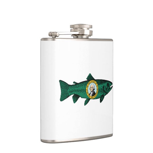 Fish Washington Staat Trout Flachmann (Rechts)