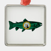 Fish Washington Staat Trout Ornament Aus Metall (Vorne)