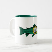 Fish Washington Staat Trout Zweifarbige Tasse (Vorderseite Links)