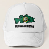 Fish Washington Staat Truckerkappe (Vorderseite)
