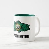 Fish Washington Staat Zweifarbige Tasse (VorderseiteRechts)