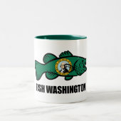 Fish Washington Staat Zweifarbige Tasse (Mittel)