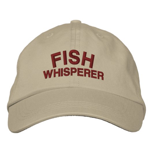 Fish Whisperer Dad Hut - Maßgeschneiderte bestickt (Vorderseite)
