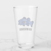 Fish Wisconsin Flag Glas (Rückseite)
