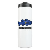 Fish Wisconsin Flag Thermosbecher (Vorderseite)