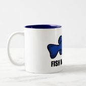 Fish Wisconsin Flag Zweifarbige Tasse (Links)