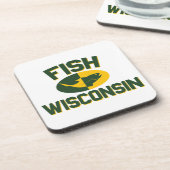Fish Wisconsin Getränkeuntersetzer (Linke Seite)