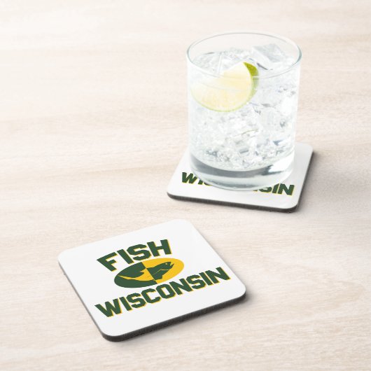 Fish Wisconsin Getränkeuntersetzer (Rechte Seite)