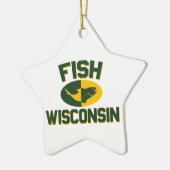Fish Wisconsin Keramikornament (Links)