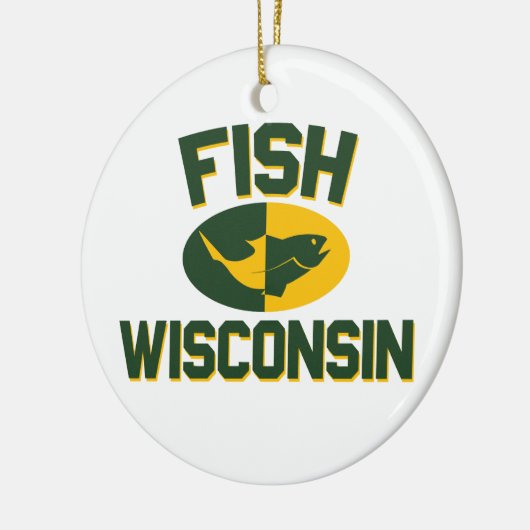Fish Wisconsin Keramikornament (Links)