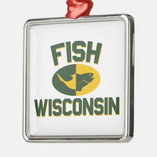Fish Wisconsin Ornament Aus Metall (Links)