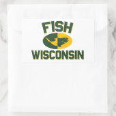 Fish Wisconsin Rechteckiger Aufkleber (Tasche)