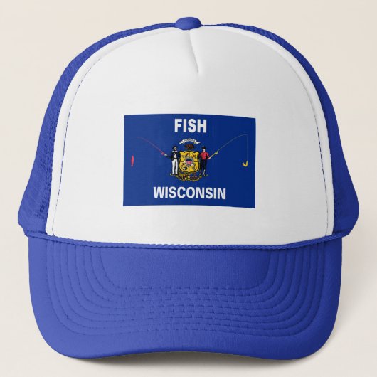 Fish Wisconsin Truckerkappe (Vorderseite)