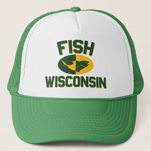 Fish Wisconsin Truckerkappe (Vorderseite)
