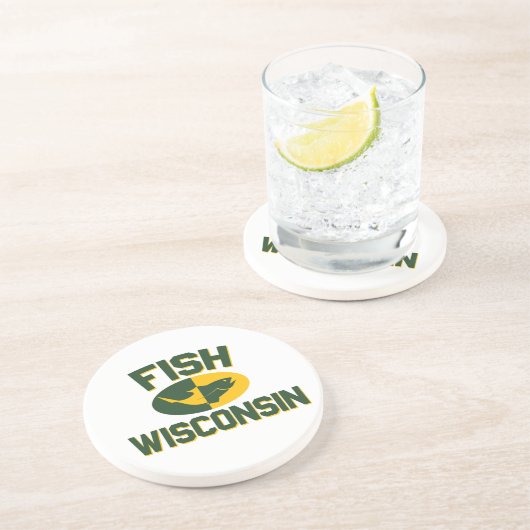 Fish Wisconsin Untersetzer (Seite)