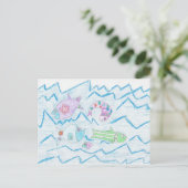 Fish Wish Postkarte (Stehend Vorderseite)