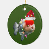 Fish With Hat Lights Christmas Keramik Ornament (Links)