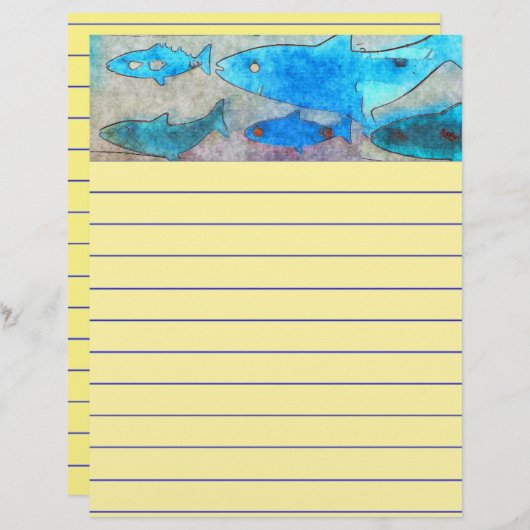 Fish Writing Paper (Vorne/Hinten)