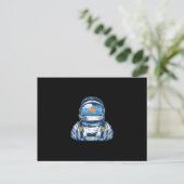 Fishbowl Astronaut Postkarte (Stehend Vorderseite)