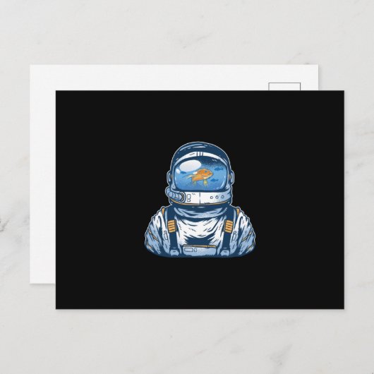 Fishbowl Astronaut Postkarte (Vorne/Hinten)