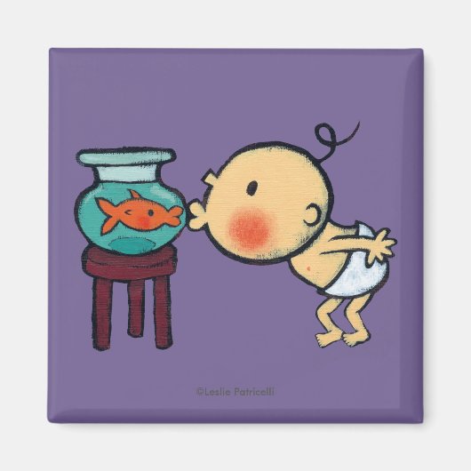 Fishbowl Kisses Orange Goldfish Magnet (Vorne)