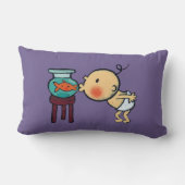 Fishbowl küsst orange Goldfisch Lendenkissen (Rückseite)