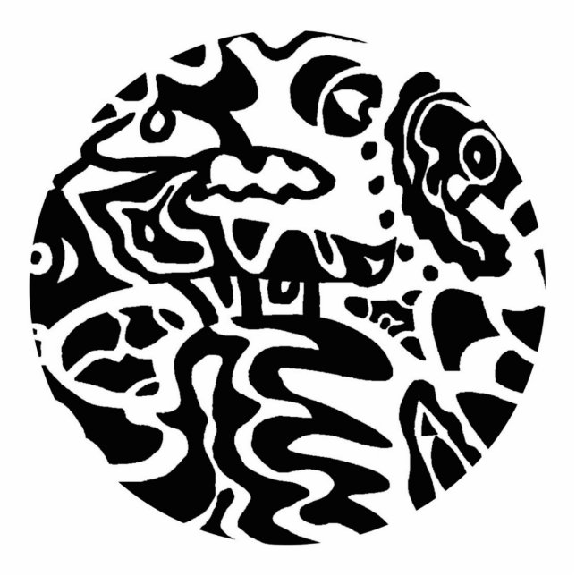 Fishdisk Abstrakt Art Freistehende Fotoskulptur (Vorne)