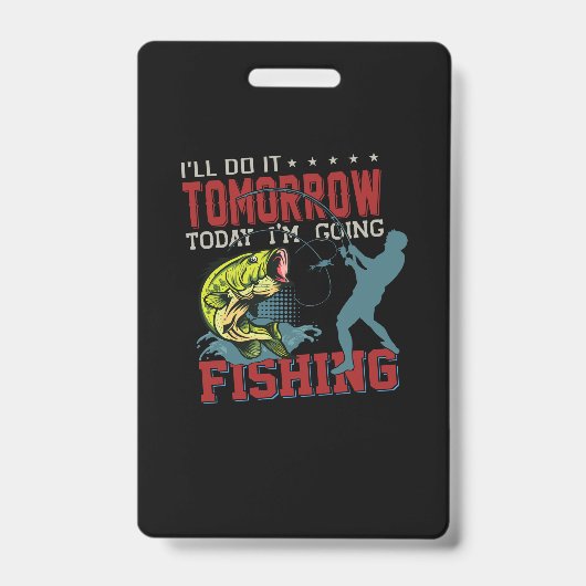 Fisher Art heute werde ich fischen Ausweis (Vorderseite)