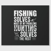 Fisher Fishing Solves Most Of My Problems Geschenkpapier (Flach)