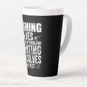 Fisher Fishing Solves Most Of My Problems Milchtasse (Rechte Ecke)