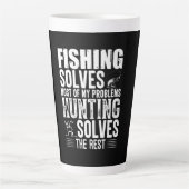 Fisher Fishing Solves Most Of My Problems Milchtasse (Vorderseite)