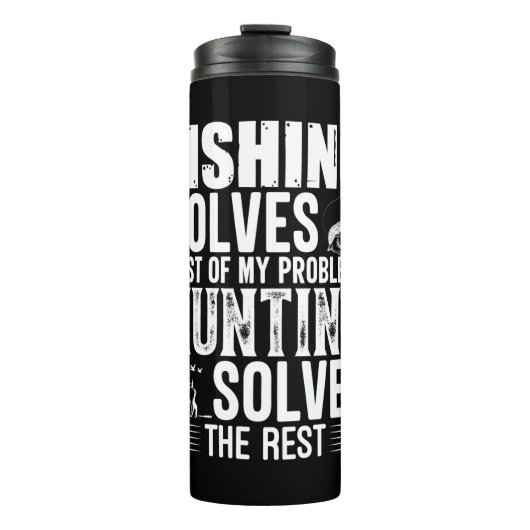 Fisher Fishing Solves Most Of My Problems Thermosbecher (Vorderseite)