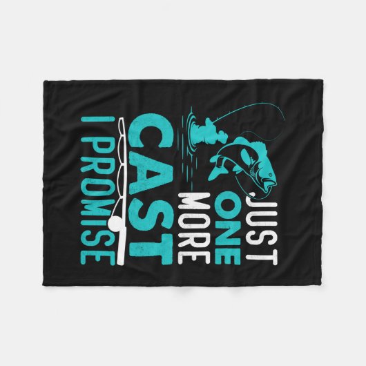 Fisher Geschenk nur noch einen Fisch versprochen Fleecedecke (Vorderseite (Horizontal))