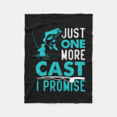 Fisher Geschenk nur noch einen Fisch versprochen Fleecedecke (Vorderseite)