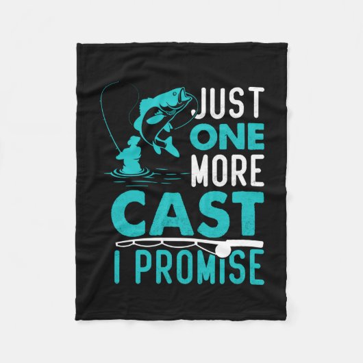 Fisher Geschenk nur noch einen Fisch versprochen Fleecedecke (Vorderseite)