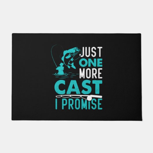 Fisher Geschenk nur noch einen Fisch versprochen Fußmatte (Vorderseite)