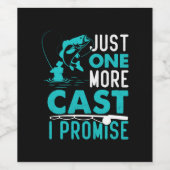 Fisher Geschenk nur noch einen Fisch versprochen Weinetikett (Einzelnes Label)