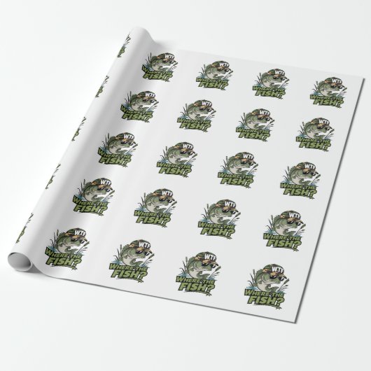 Fisher Geschenk, wo der Fisch Geschenkpapier (Ungerollt)